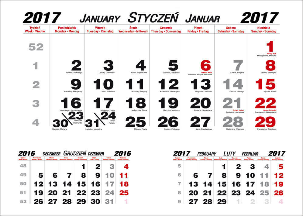 kalendaria-jednodzielne